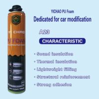 Colle mousse polyuréthane monocomposant YI CHAO A23 750ml pour isolation phonique et modification automobile