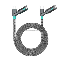 Cable USB-C PD de 240W con Pantalla LED, Trenzado de Nailon, 1M/2M, Conductor de Cobre Puro, Blindado, Cable de Carga de Alta Velocidad para Teléfono e Impresora