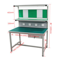 Banc de travail antistatique léger Kanban avec tiroirs, table d'emballage en acier inoxydable pour ligne d'assemblage, fabrication directe