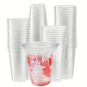 Custom Printed 18Oz Clear <b>PET</b> Cup 98mm Diameter Transparent Plastic Cups for Smoothies Cold Coffee and Ice Drinking - Product Image 1
