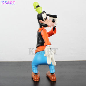 Sculpture Goofy de style vintage en fibre de verre, statue de dessin animé Goofy en résine faite à la main, artisanat en résine, cadeau, décoration d'intérieur - Product Image 4