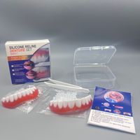 Kit d'amélioration des prothèses dentaires pour les fêtes, pour l'embellissement des dents, la simulation du sourire et les prothèses supérieures et inférieures.
