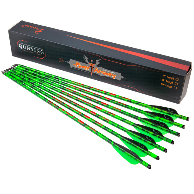 Best Archery ID7.6mm Crossbow Bolts Carbon Arrows 15 16 17 18 19 20 22 Inch Shaft for Crossbow Bow Hunting