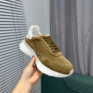 2026 Alexander Fashion Trend Spring Retro Oversize Mc.Lightweight Interior Flat Plaid Pattern Genuine Leather Upper Queen - Product Image 1