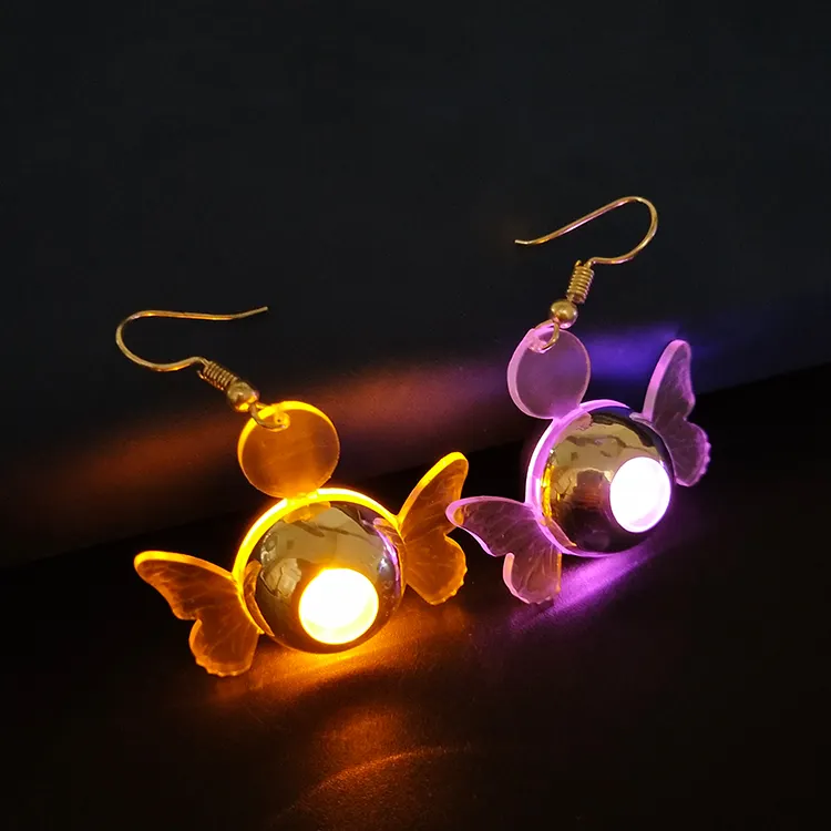 Suministros para fiesta en club nocturno pendientes LED parpadeantes regalos brillantes pendientes