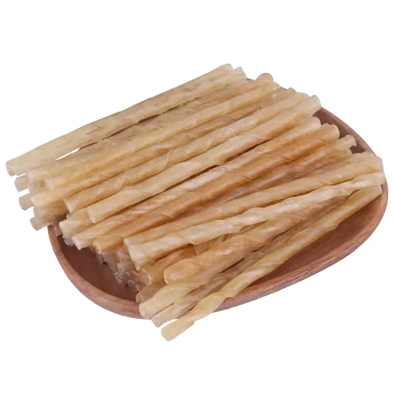 Alto Nível Todos Natural Dog Treats Cão Nó Osso Rawhide Couro Rolo Mastiga Treats