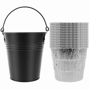 Grasa por goteo Cubo galvanizado Lata de hierro a prueba de herrumbre Revestimientos de lámina desechables de aleación para <span class=keywords><strong>Traeger</strong></span> & Pit Boss - Product Image 2