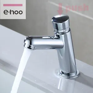 Public Hotel Toilet Wc Use Brass Water Saving Self Closing Push Basin Pillar Time Delay Tap Faucet