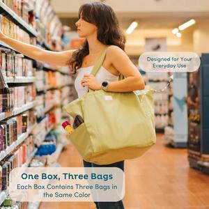 Heavy Duty Reusable Kitchen Grocery Bag <b>Extra</b> <b>Large</b> Collapsible Thick Canvas Shopping Tote Bag Foldable Et Bag - Product Image 4