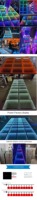 Plancher de danse portable magnétique 3D infini, lumières de scène de plancher de danse LED pour mariage et fête
