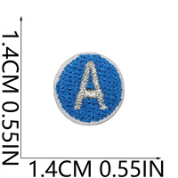 Patch étoile thermocollant en polyester brodé de lettres anglaises, petite taille, pour décoration de vêtements et pendentifs DIY