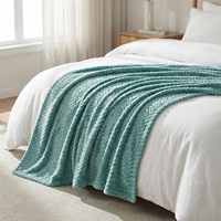 Couvertures Raschel Légères et Confortables 100% Polyester Personnalisables pour Toutes les Saisons Décoratives Idéales pour Cadeau Douces et Moelleuses à Texture Ondulée