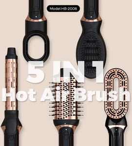 <span class=keywords><strong>Brosse</strong></span> sèche-cheveux 5 en 1 pour coiffer les cheveux, <span class=keywords><strong>brosse</strong></span> sèche-cheveux à air chaud à grande vitesse, séchage rapide, sans dommages causés par la chaleur - Product Image 6