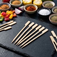 Brochettes de barbecue en bambou jetables de qualité alimentaire, écologiques et biodégradables, style palette, Sanyou DZ25-03