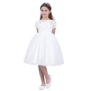 Abito da principessa per ragazze con retro a cuore traforato <span class=keywords><strong>abbigliamento</strong></span> per bambini spettacolo di nozze damigella d'onore abiti da festa di compleanno per fioraia <span class=keywords><strong>2</strong></span>-14 <span class=keywords><strong>anni</strong></span> - Product Image 1