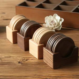 Sous-verres personnalisés en bois de noyer gravé, lot de 6, style japonais, résistants à la chaleur, réutilisables, avec nom personnalisé, décoration de table - Product Image 5