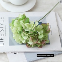 Fleur artificielle en soie, hydrangea simple, en forme de sucette, pour mariage, bricolage, arrangement en relief, fleur décorative pour mur