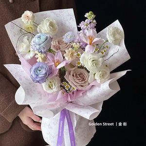 JOywood กระดาษห่อดอกไม้สำหรับวันแม่, กระดาษห่อดอกไม้แบบย้อนยุค - Product Image 1