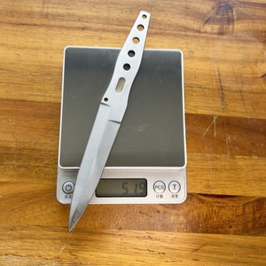 Couteau de poche tactique à lame droite en acier inoxydable de haute qualité, manche en acier inoxydable, personnalisable OEM, industriel, DIY - Product Image 1