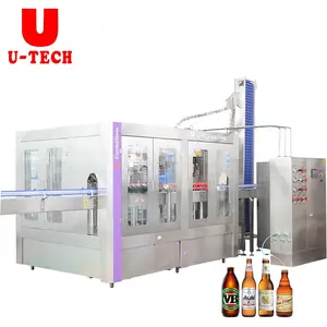 Automatic glass bottle liquor alcohol filling capping machine spirits drink bottling plant