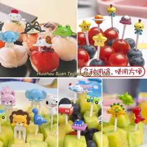 Nuevos tenedores de frutas con forma de animales, mini tenedores con forma de castillo, palillos para frutas y alimentos, palillos para loncheras Bento, palillos de dibujos animados para alimentos, accesorios para loncheras Bento - Product Image 6