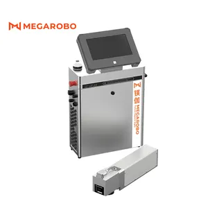 MEGAROBO Printer Laser serat otomatis multifungsi, sistem penanda Laser canggih logam non-metalik 20W 30W 50W 100W