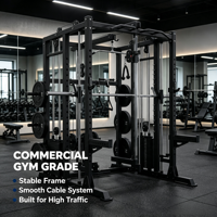 OEM Machine Smith Commerciale Tout-en-un en Acier, Rack à Squat Multifonctionnel et Power Rack avec Système de Contrepoids