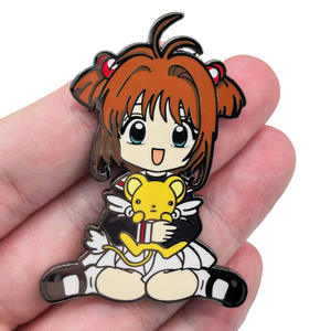 6cm nouveau Design haute qualité Anime Cardcaptor <span class=keywords><strong>Sakura</strong></span> cloisonné poli émail alliage broches broches - Product Image 2