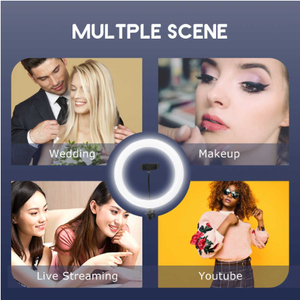 Éclairage photographique rechargeable et dimmable avec télécommande pour <span class=keywords><strong>Tiktok</strong></span> live show studio téléphone selfie Led Ring Lamp Kit - Product Image 6