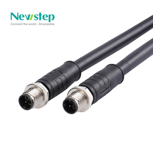 M12 S T K L M daya tinggi <span class=keywords><strong>2</strong></span> + PE <span class=keywords><strong>3</strong></span> + PE tegangan besar dicetak sudut kanan siku lingkaran PVC PUR konektor pria IP67 - Product Image 1