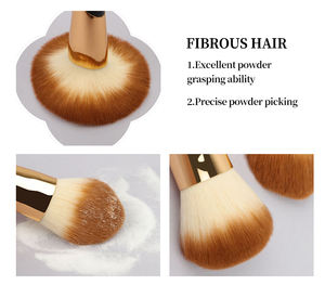 Venta al por mayor, nuevo diseño, 10 Uds., brochas planas veganas suaves, <span class=keywords><strong>maquillaje</strong></span> personalizado para mujeres, corrector, polvo negro sintético, cara privada - Product Image 2