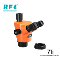 Microscope trinoculaire RF4 71i 6.5-65X avec zoom optique réel RF4 71i 30 °   Support ergonomique inclinable anti-fatigue pour réparation de PCB BGA de téléphones