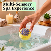 Ensemble de bombes de bain bio vegan naturelles personnalisées relaxantes pour femmes, coffret cadeau de luxe
