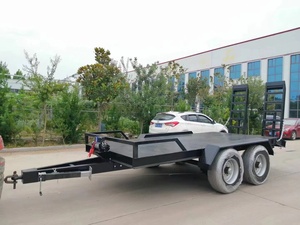 OEM ODM Heavy Duty Car Carrying Trailers Braked Flat <b>Top</b> Trailers 3500KG <b>Load</b> Trailers with Ladder - Product Image 5