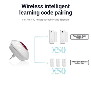 Sirène d'alarme sans fil KERUI SN10 avec lumière sonore, volume élevé 110 dB, kit d'alarme <span class=keywords><strong>de</strong></span> sécurité domestique, détecteur PIR, capteur <span class=keywords><strong>de</strong></span> porte, antivol - Product Image 5