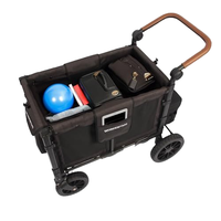 Wagon poussette pliable en acier et cuir pour enfants, approuvé CPSC, capacité de charge de 20 kg, pour enfants de 0 à 6 ans