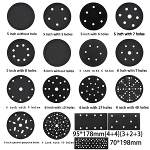 Weiche 5-Zoll-Schleifunterlage mit 6 Löchern und 125 mm Durchmesser, Klettverschluss, OEM-anpassbare Polierpads für die Dämpfung und zum Schutz der Autokarosserie - Product Image 3