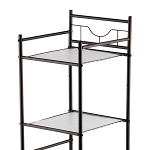 Estante de Almacenamiento para Baño de Varias Niveles, de Aleación de Zinc, Acabado Níquel, Ecológico, Fácil de Limpiar, Diseño Moderno, Sin Perforaciones, Multinivel - Product Image 3