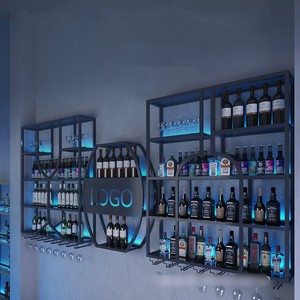 ชั้นวางไวน์ขาวและแดงแบบหลายชั้นเฟอร์นิเจอร์ในบ้านเคาน์เตอร์บาร์เรืองแสงสำหรับวางไวน์เบียร์ - Product Image 2