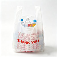 Sacs de courses en plastique personnalisés avec impression en gravure, en PE, à poignées, jetables, pour t-shirts de remerciement
