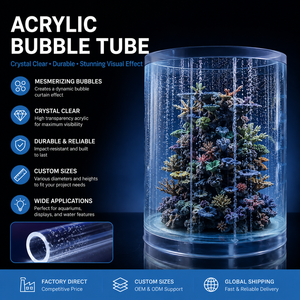Acryl buis 10 inch lang, 2mm dik voor 3D <span class=keywords><strong>LED</strong></span> reclame - Product Image 1