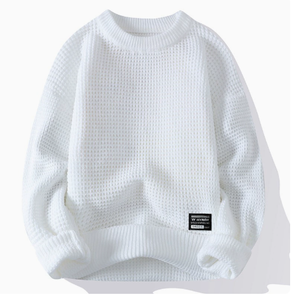 Men Cotton Blend Knitted <b>Cardigan</b> <b>Sweater</b> O-Neck Button Front Breathable Casual Fall Winter OEM - Product Image 2