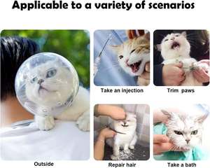 Neue Haustier produkte Verstellbare Kapuze Kätzchen Atmungsaktive Anti-Biss-Katzen maul körbe Verhindern Sie, dass Katzen beißen und Katzen kauen Helm Mund Bucht - Product Image 6