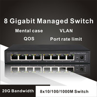 Commutateur Vlan Gigabit 8 ports géré par le Web à faible consommation d'énergie 5w