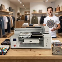 Imprimantes DTG automatiques haut de gamme Fninkjet 2880 dpi à 2 têtes d'impression XP600 avec carte mère améliorée et prise en charge Flex, rechargeables