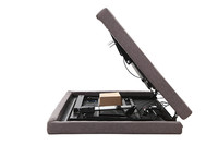 Cadre de lit réglable avec éclairage sous le lit, moderne, pliable, en métal, électrique, avec télécommande sans fil, provenant d'un entrepôt américain