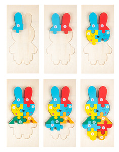 Bằng Gỗ <span class=keywords><strong>3D</strong></span> Khủng Long Động Vật Phim Hoạt Hình Trò Chơi Ghép Hình Câu Đố Giáo Dục Đồ Chơi Montessori Hội Đồng Quản Trị Trò Chơi Cho Trẻ Mới Biết Đi Trẻ Em Trai Cô Gái (<50 cái) - Product Image 3