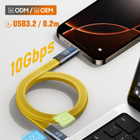 Nouveau câble USB3.2 QC 30W 10 Gbps flexible à circuit imprimé (FPC) de type C avec gaine TPE pour la charge rapide des téléphones et appareils photo