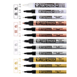 <span class=keywords><strong>ปากกา</strong></span>ซากุระ-<span class=keywords><strong>ปากกา</strong></span>สี calligrapher-<span class=keywords><strong>ปากกา</strong></span>มาร์กเกอร์สีซากุระสำหรับโลหะไม้พลาสติกและอื่นๆ-คละสีเมทัลลิก - Product Image 1