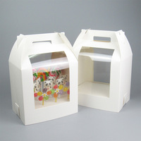 YZ gros Open Top Portable papier présentoir poignée pour gâteau de bonbons fraise sucette gelée sucre recyclable taille personnalisée